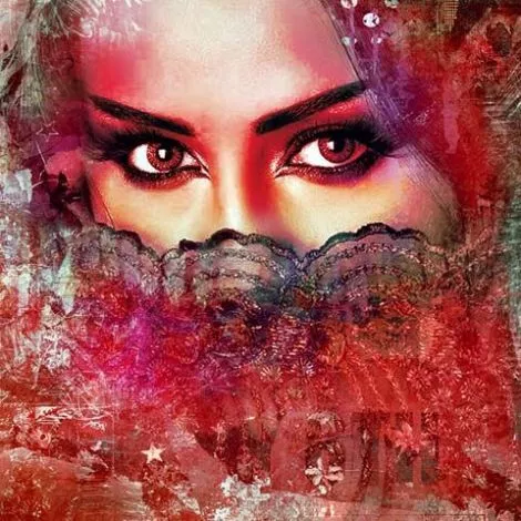 Peinture arabe Beautiful Lina Red SFCVSLD00031