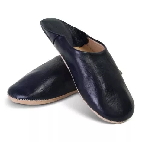 Cuir de babouche marocain Bleu foncé SFMRKBAB00055