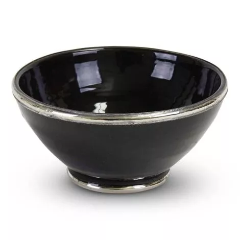 Bol Marocain Noir avec Métal Ø 20 x 10cm SFKTKMN00041