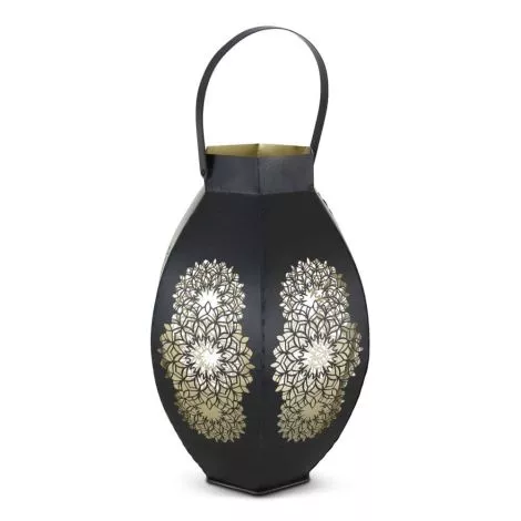 Lanterne marocaine noir et or Seethrough 420078