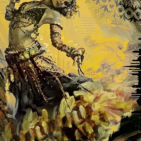 Peinture orientale Danseuse du ventre Bouger SFCVSLD00045